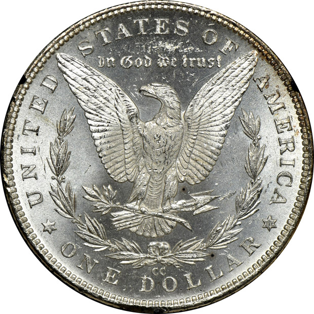 1882-CC GSA MS-64, and an 1884-CC GSA MS-64+, both NGC and CAC
