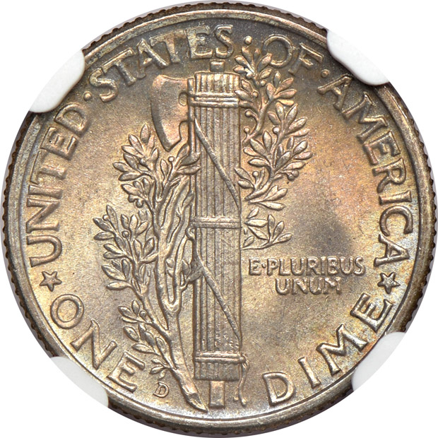 Collection of twenty-two Gem Mercury dimes, all NGC