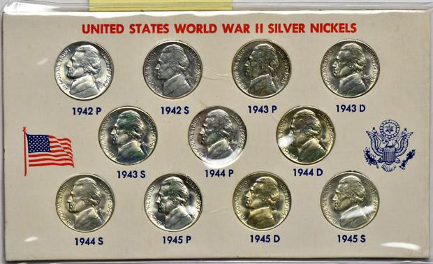 Massive collection of over three hundred Proof and BU Jefferson nickels in holders
