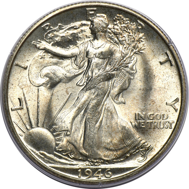Five Morgan silver dollars, three Peace silver dollars, and two Walking Liberty half-dollars, all PCGS (rattler) CAC