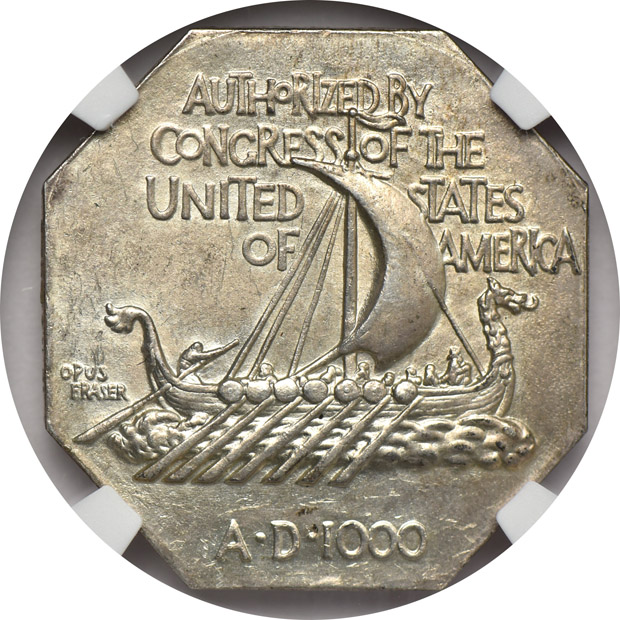 1925 Norse-American Silver Thin MS-64, and a 1925 Norse-American Silver Thick MS-63, both NGC