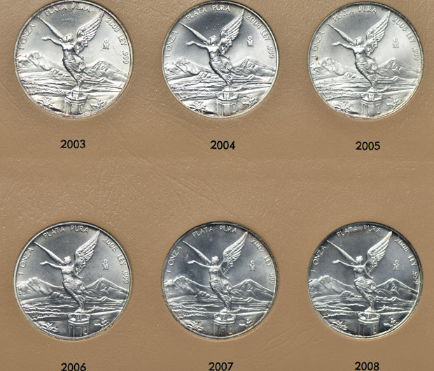 Mexico - Complete Libertad collection, 1982 through 2014, in a Dansco 7232 album
