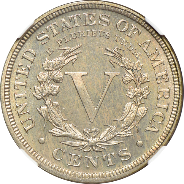 1882 Shield nickel MS-62 CAC, and an 1890 Liberty nickel PR-65, both NGC