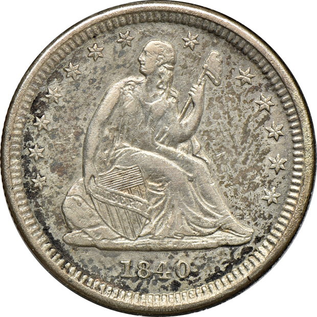 Group of twenty-four different Liberty Seated quarters