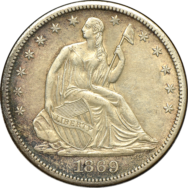 Group of sixteen different Liberty Seated half-dollars