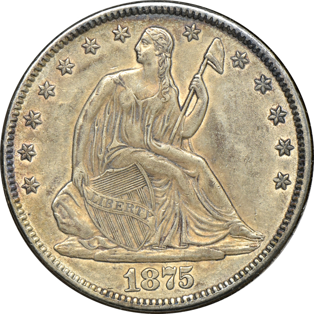 Group of sixteen different Liberty Seated half-dollars