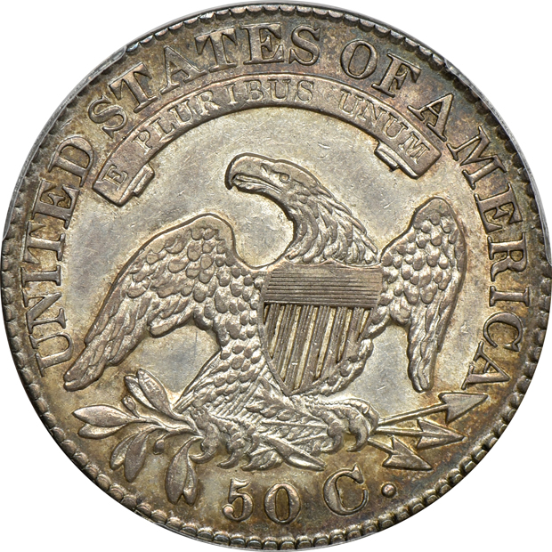 1828 Sq Base 2, Large 8's AU-50; 1828 Sq Base 2, Sm 8's, Lg Lt XF-45; and an 1828 Sq Base 2, Sm 8's, Lg Lt AU-53 CAC; all PCGS