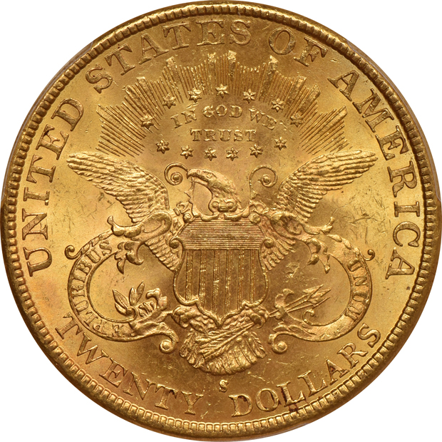 1896-S, 1897-S, and 1898-S, all PCGS MS-62