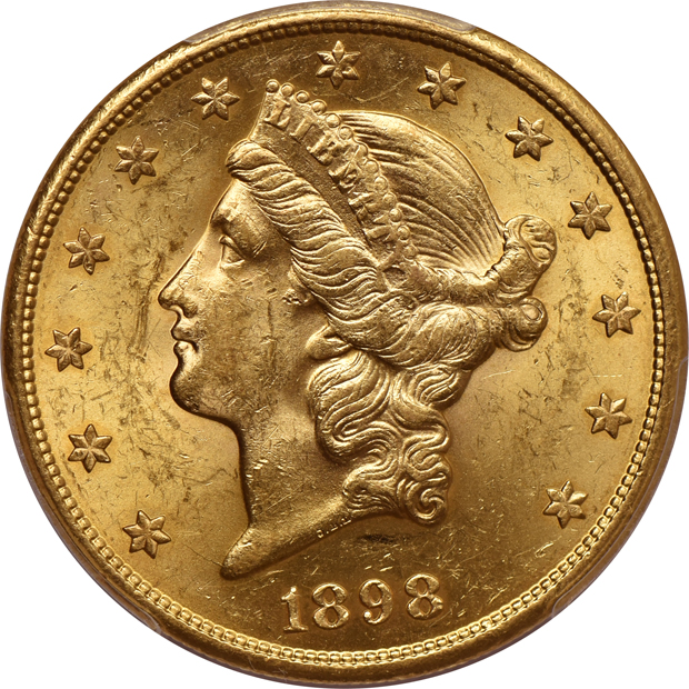 1896-S, 1897-S, and 1898-S, all PCGS MS-62
