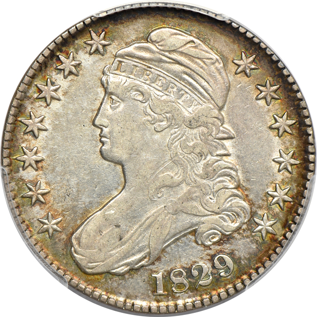 1827 Square Base 2 XF-40, 1829 XF-45, and an 1830 Small 0 XF-45, all PCGS