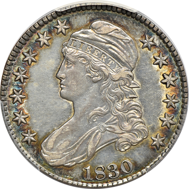 1827 Square Base 2 XF-40, 1829 XF-45, and an 1830 Small 0 XF-45, all PCGS