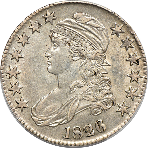 1822 AU-50, and an 1826 AU-53, both PCGS