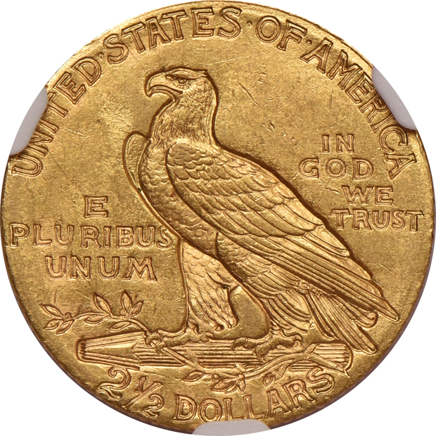1910, 1913, and 1925-D, all NGC MS-62