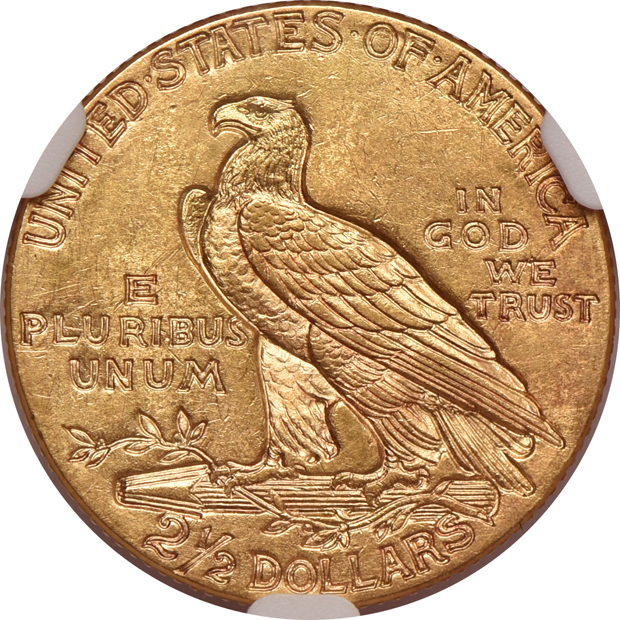 1910, 1913, and 1925-D, all NGC MS-62
