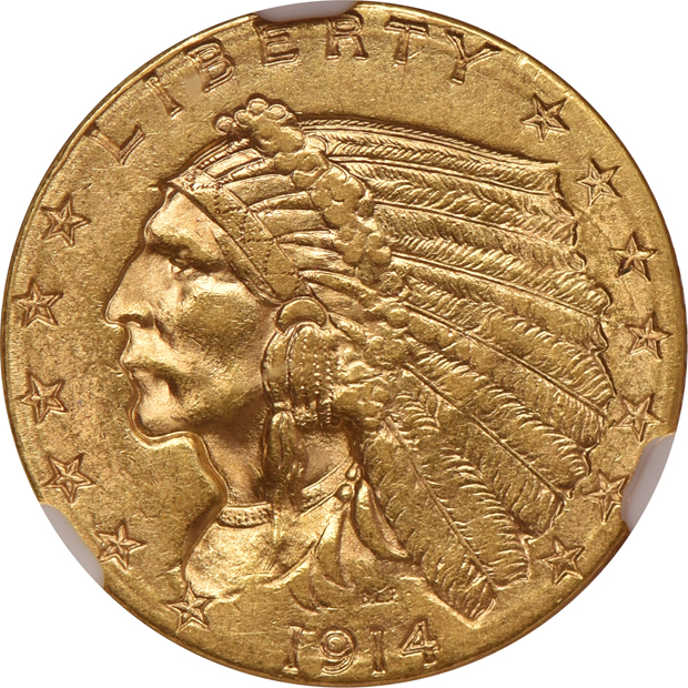 1909, 1912, and 1914-D, all NGC MS-61