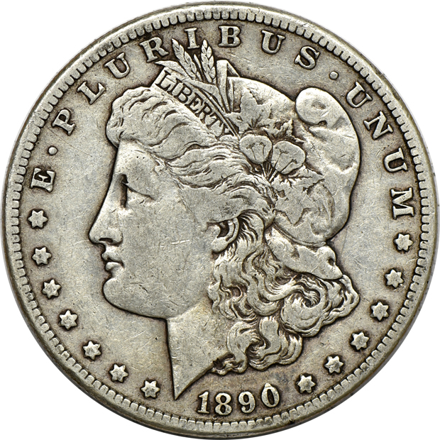Fourteen CC Morgan silver dollars, as described