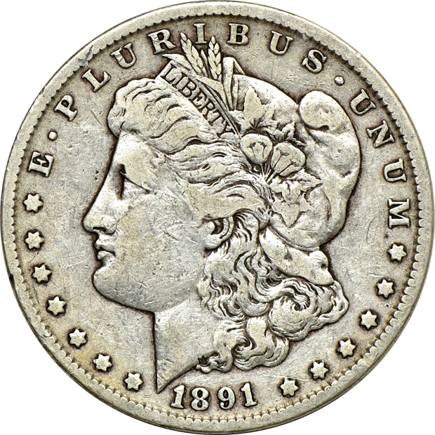 Fourteen CC Morgan silver dollars, as described