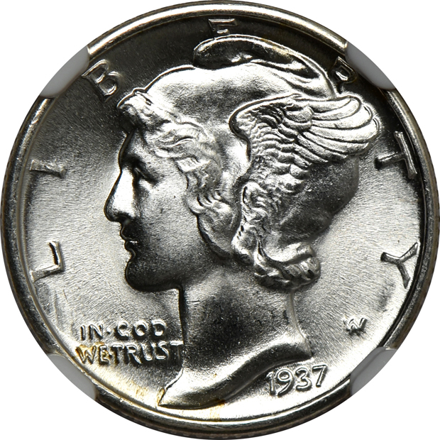 Three 1937 NGC MS-67 FB CAC