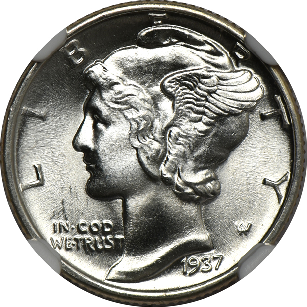Three 1937 NGC MS-67 FB CAC