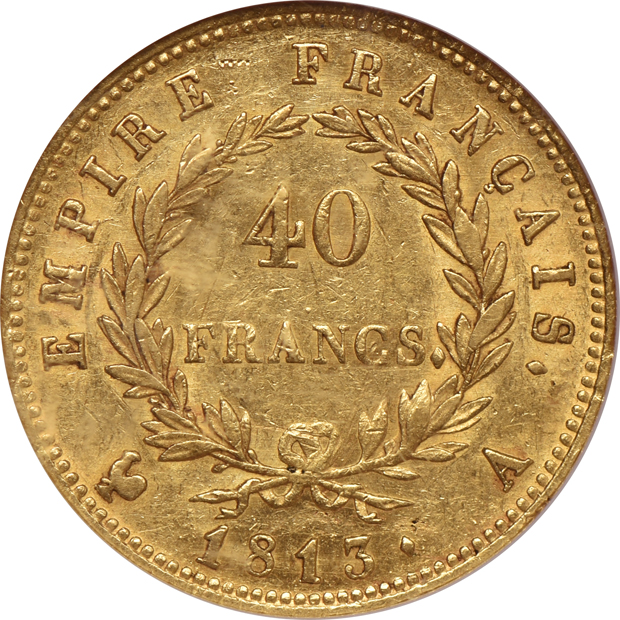 France - 1813-A 40 Franc- NGC AU-53