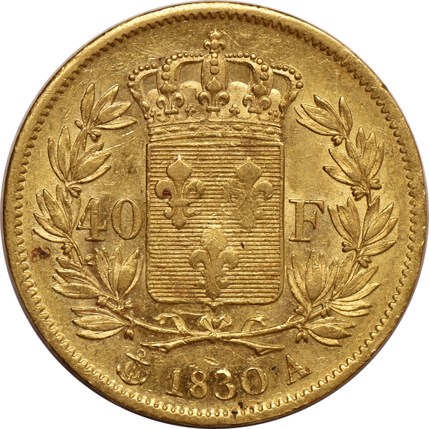 France - 1669 Louis D'or, 1817-A 20 franc, and an 1830-A 40 franc, all AU