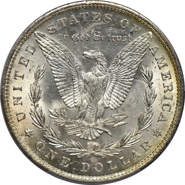 1878-CC NGC MS-63, 1880-O NGC MS-62, and an 1885-O PCGS MS-64 CAC