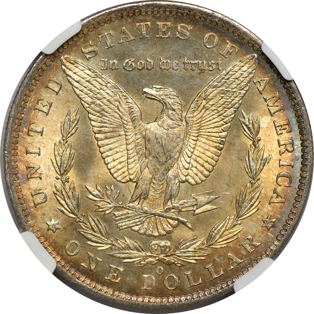 1885-O NGC MS-66, and an 1886 MS-66+