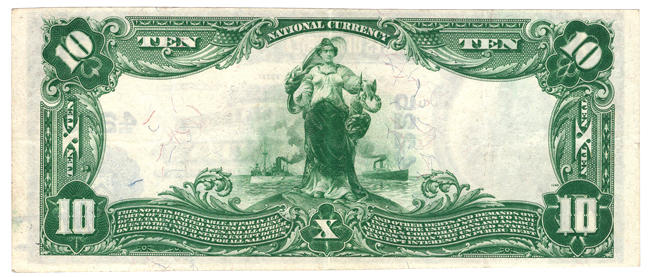 1902 $10 Blue Seal - Pierce City, MO Charter #4225 - VF