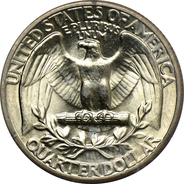 Two certified Washington quarters and two Certified Lincoln cents