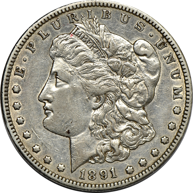 Four Morgan silver dollars including two GSAs