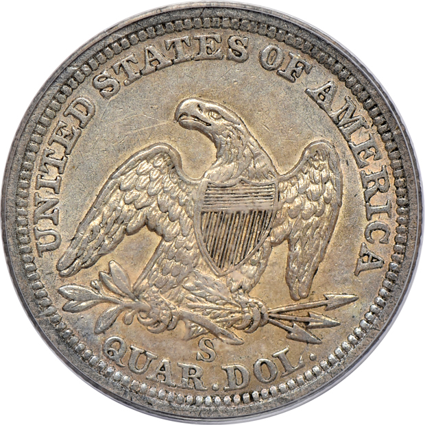 1859-S PCGS AU-53 (shield)
