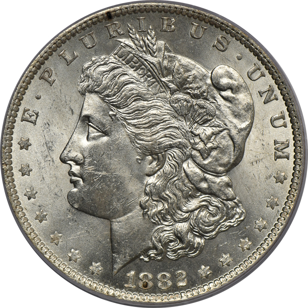 Ten VAM silver dollars