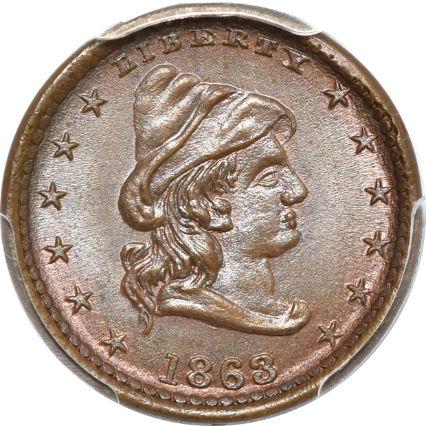 Six certified Civil War tokens