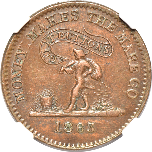 Six certified Civil War tokens