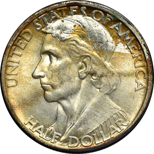 Seven Silver Commemorative half-dollars