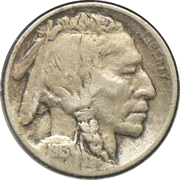 Twenty collector date/grade Buffalo nickels.