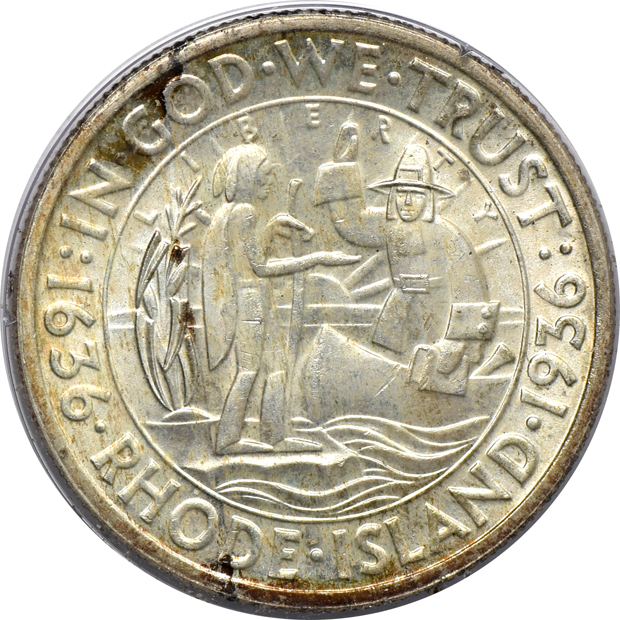 Six certified Silver Commemorative half-dollars