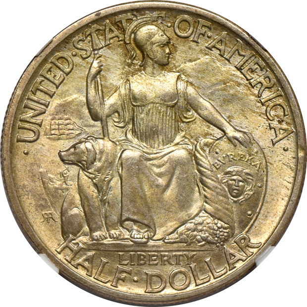 Six certified Silver Commemorative half-dollars