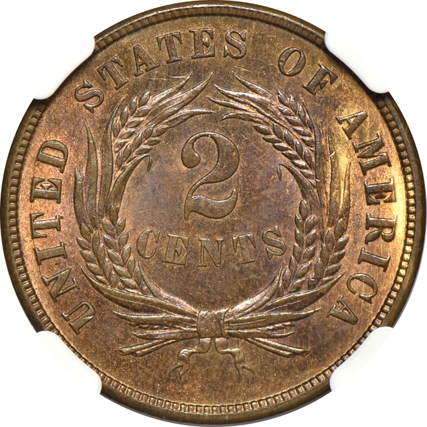 1871 NGC MS-64 RB CAC