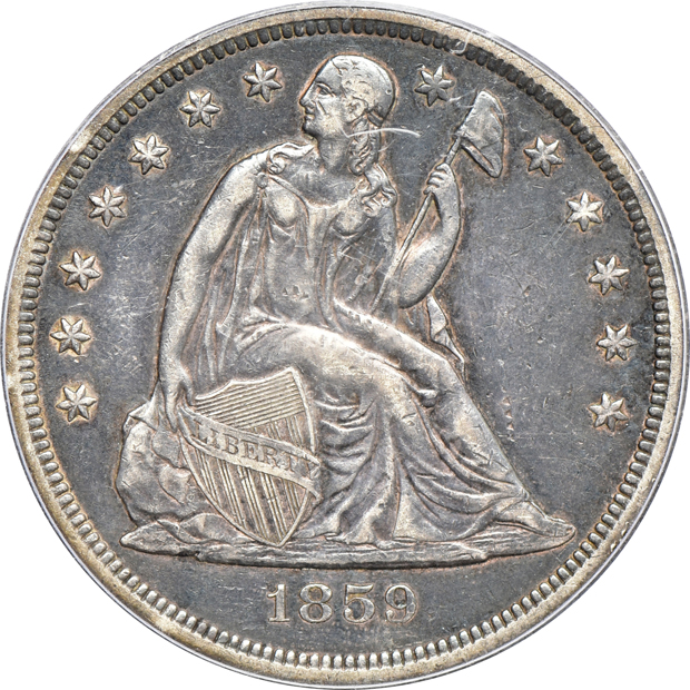 1859-O PCGS XF-45, 1871 PXGS XF-40, plus an 1878-S Trade dollar ANACS XF-45