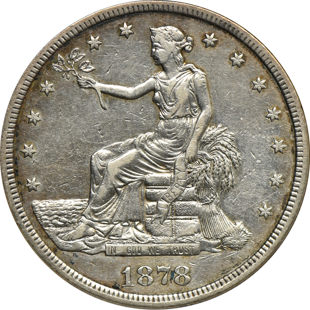 1859-O PCGS XF-45, 1871 PXGS XF-40, plus an 1878-S Trade dollar ANACS XF-45