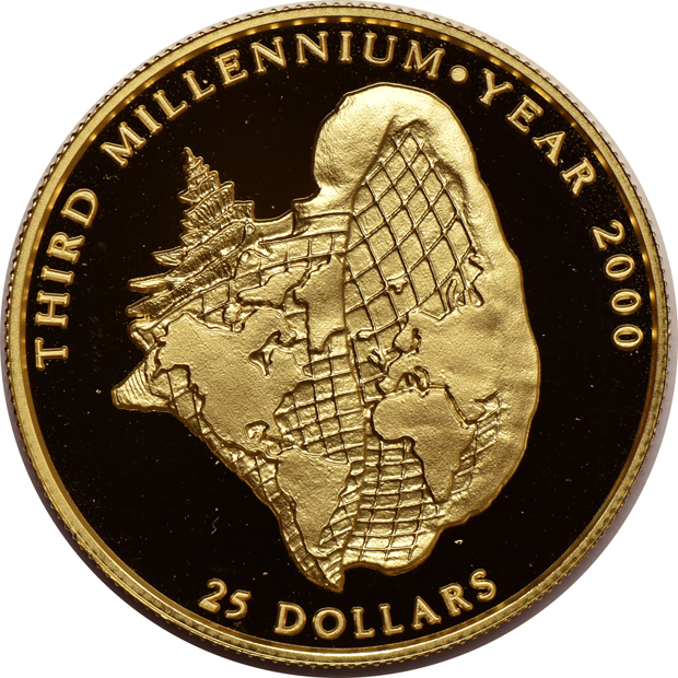 Bahamas - 1996 $25 1oz gold, Third Millennium Year