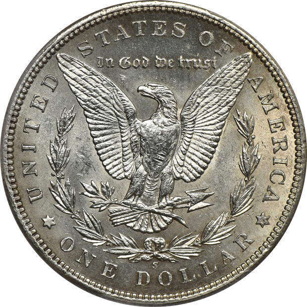 1896-S PCGS UNC details/environmental damage