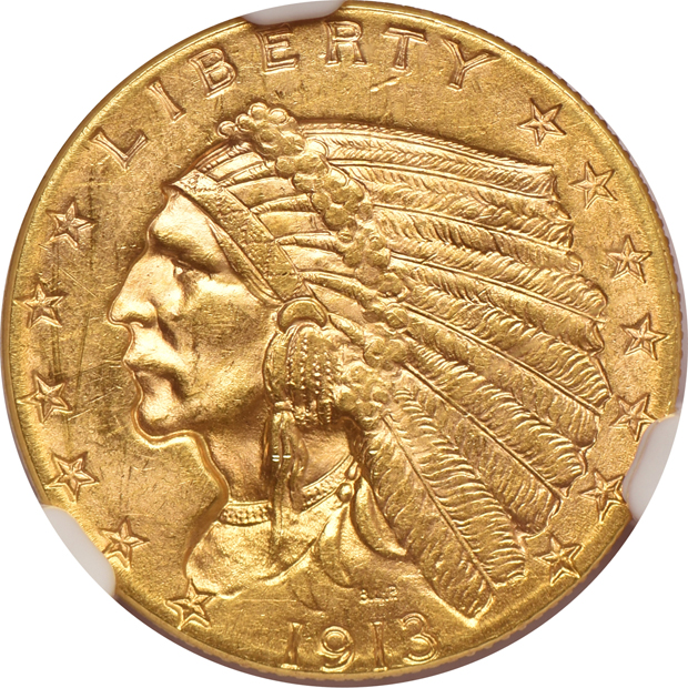 1909 MS-62, 1913 MS-62, and a 1929 MS-63, all NGC