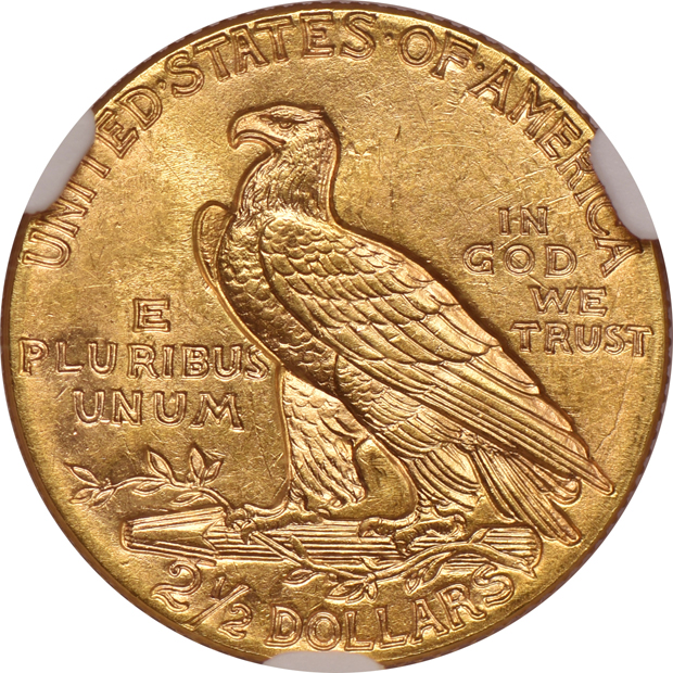 1909 MS-62, 1913 MS-62, and a 1929 MS-63, all NGC