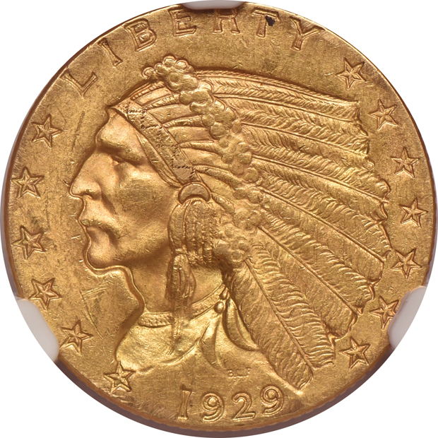 1909 MS-62, 1913 MS-62, and a 1929 MS-63, all NGC