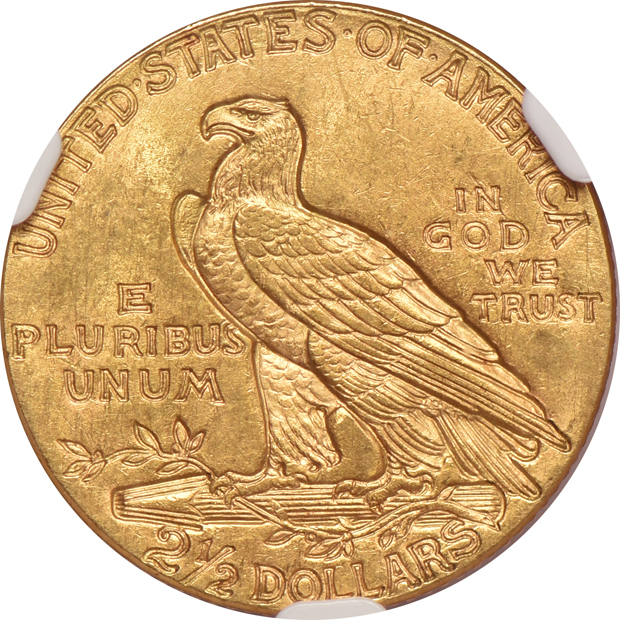 1909 MS-62, 1913 MS-62, and a 1929 MS-63, all NGC