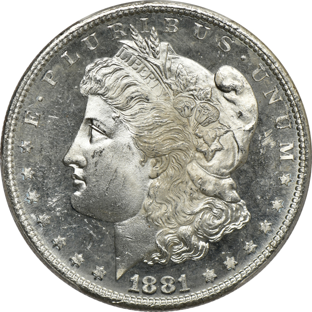 Three 1881-S PCGS MS-65PL