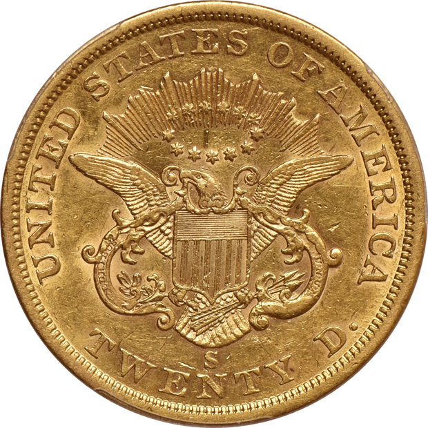 1861-S PCGS AU-50