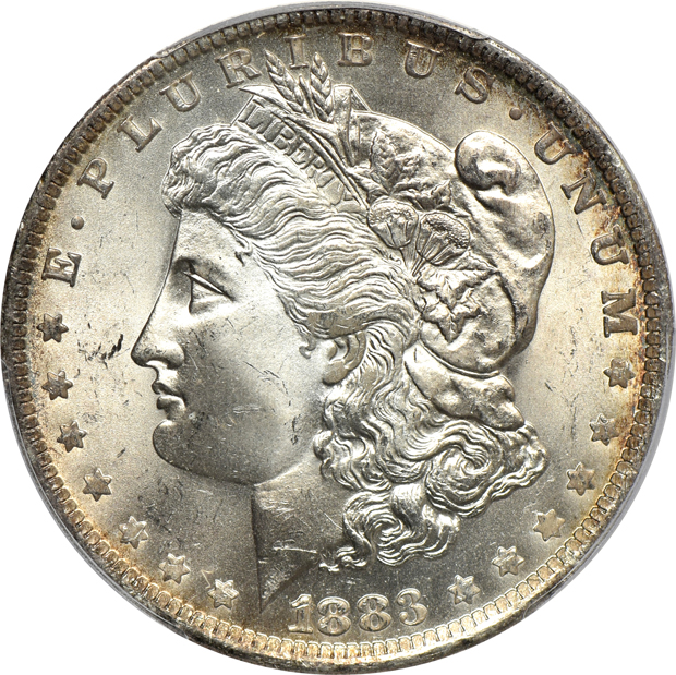 1883-O MS-66, 1888 MS-66, and an 1898-O MS-66+, all PCGS